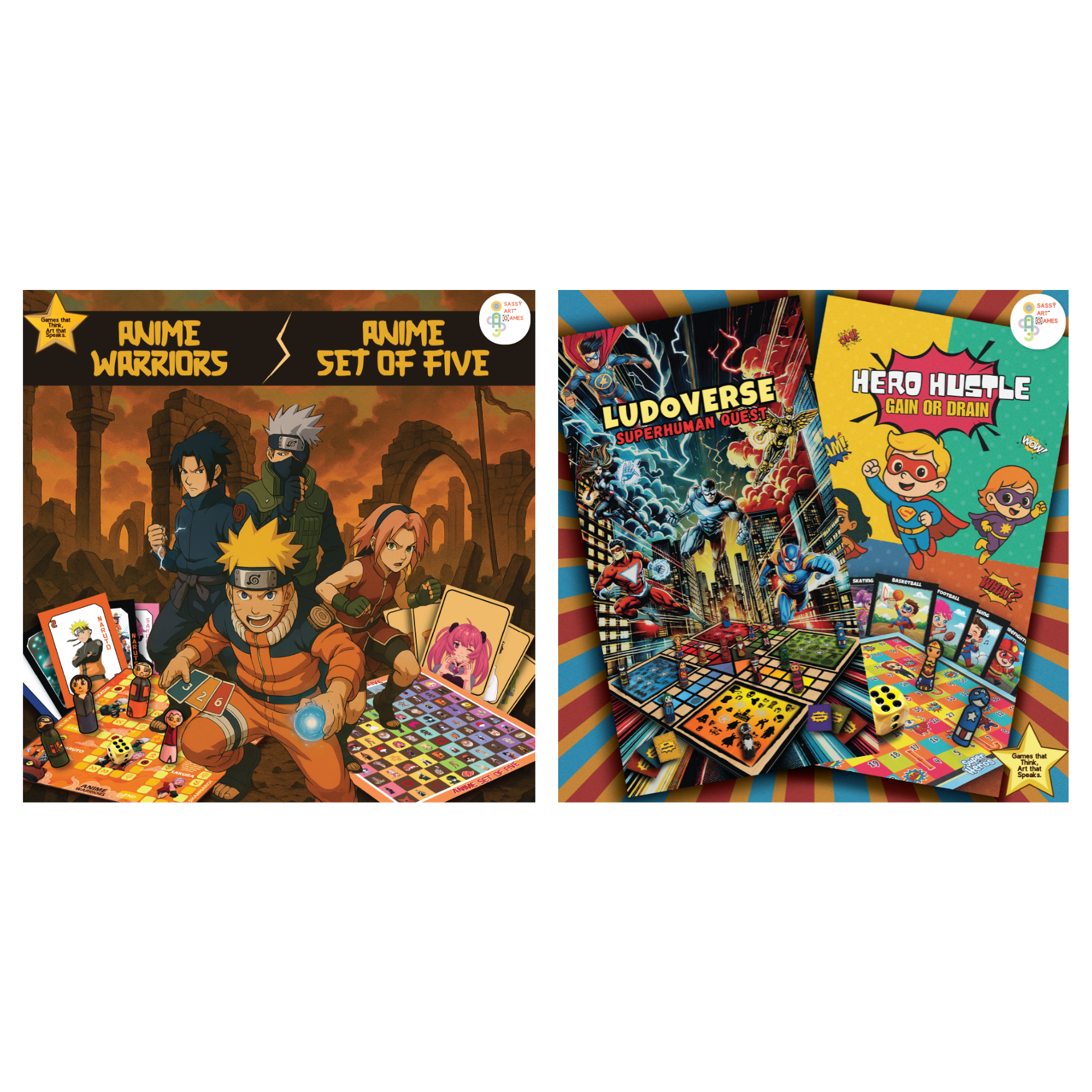 Anime Warriors * Anime Set of Five + LudoVerse * Hero Hustle