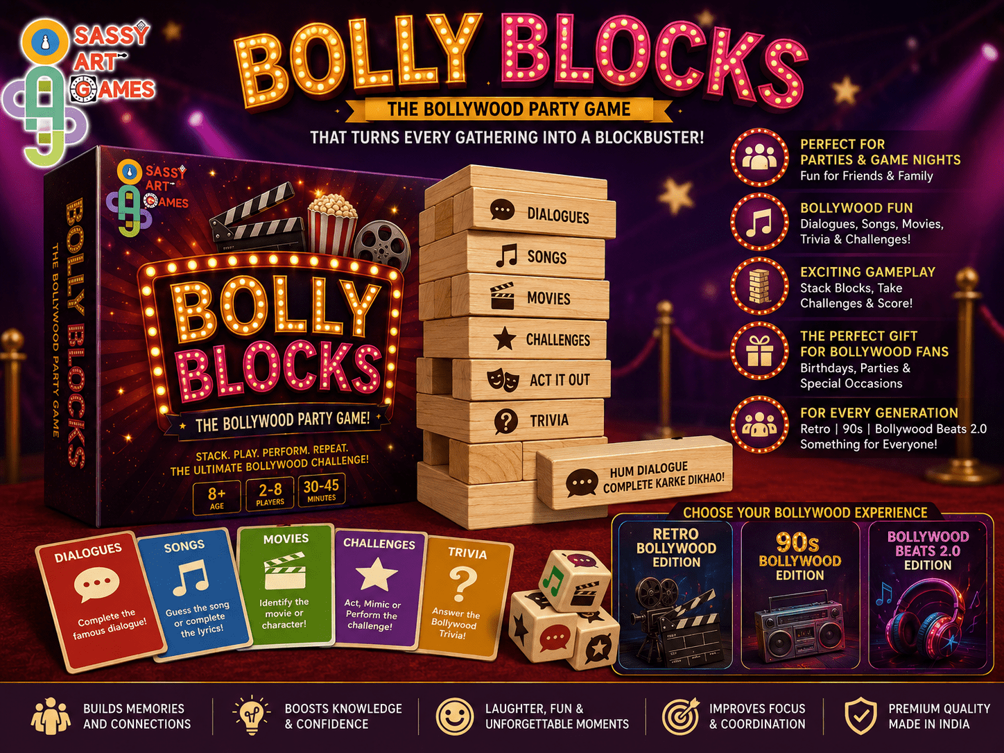 Bolly Blocks: The Bollywood Party Game That Turns Every Gathering Into a Blockbuster
