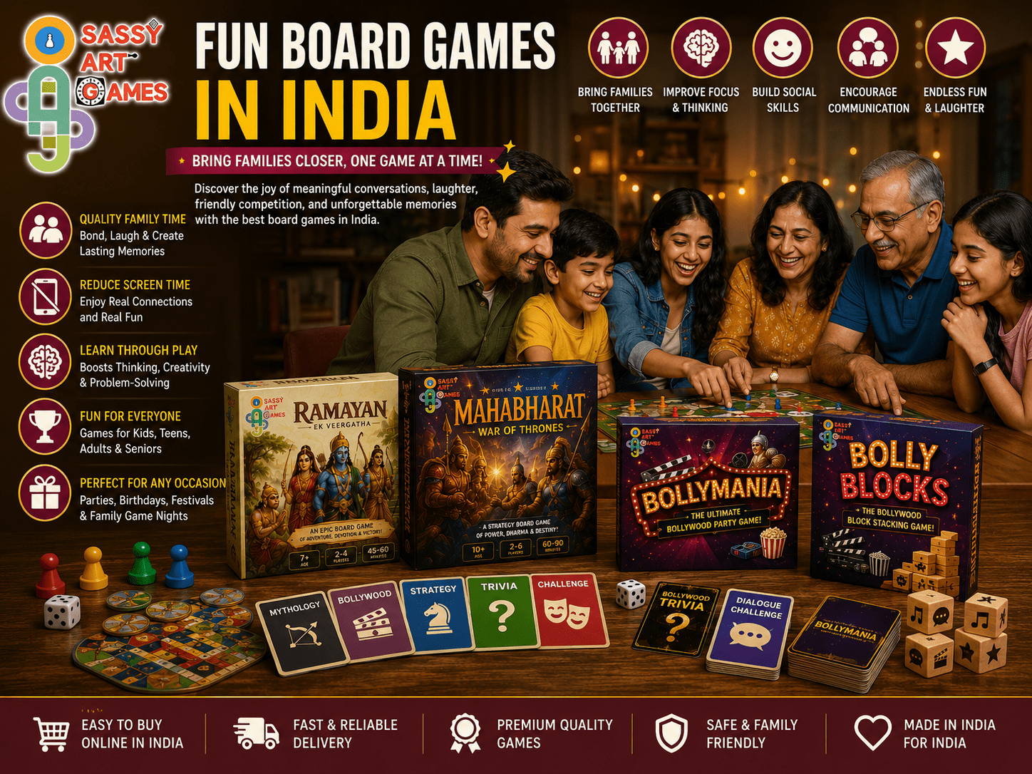 Fun Board Games in India: Why More Families Are Choosing Board Games Over Screens