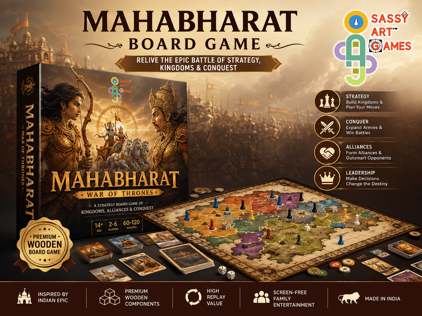 Mahabharat Board Game: Relive the Epic Battle of Strategy, Kingdoms and Conquest