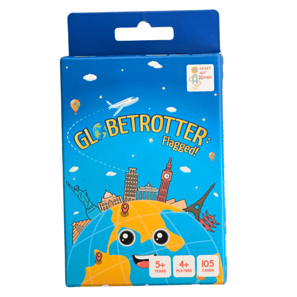 Globetrotter Flagged geography trivia party card game perfect for family game nights travel lovers and school learning