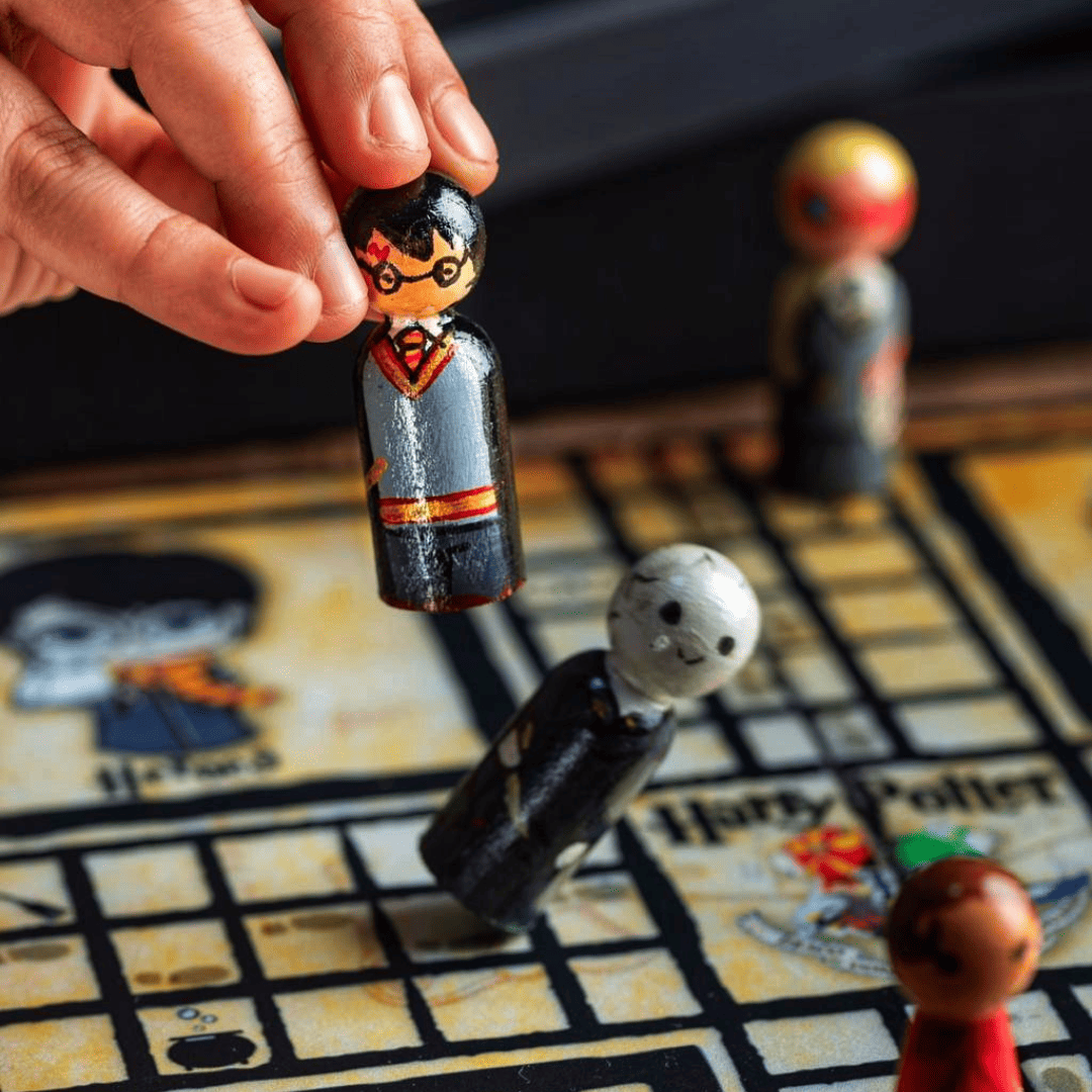 Laminated spell cards from Gobstone Gambit magical Ludo game used to attack block and reverse opponents