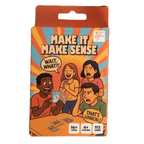 Make It Make Sense card game showing Place Character Prop and Situation cards used to build hilarious stories